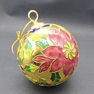 Vintage Cloisonné Enamel Ball Ornament | Handcrafted Collectible Decor